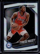2024-25 Panini Prizm Black Tyrese Maxey Silver Prizm #89 76ers