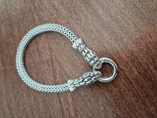 Massives Edelstahl Wikinger Armbrand Herren - Drachenkopf Schmuck - Mittelalter