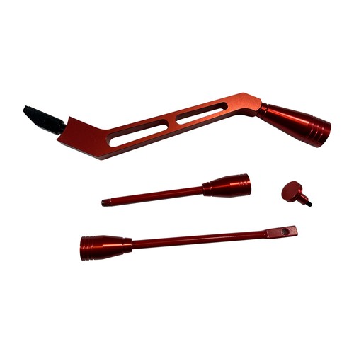 New Red Billet Aluminum GM Column Shifter, Turn Signal, Lever Hazard Tilt Kit - Picture 9 of 9