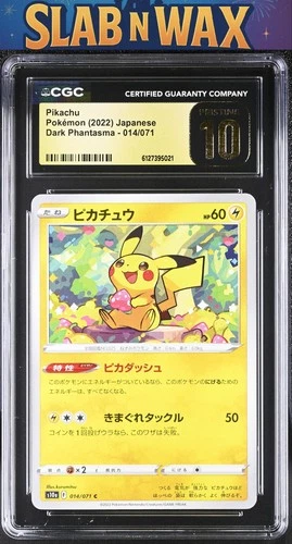 Pokémon tcg 2022 Dark Phantasma Pikachu #014/071 CGC 10
