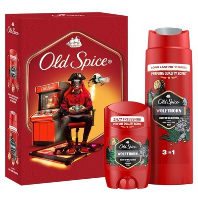Old Spice Gamer Geschenkset Wolfthorn Deo Stick plus Duschgel 400 ml Herren Duft