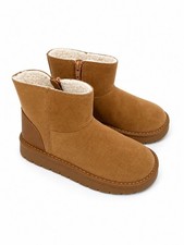 Cat and Jack Arlo Zipper Shearling Style Tan Boots Toddler Girls size 13 NEW