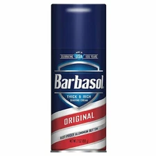 Barbasol Thick & Rich Shaving Cream Original Rust-Proof Aluminum Bottom 7 Ounce