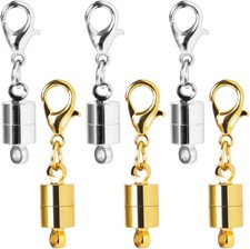 Magnetic Necklace Clasps and Closures, 18K Gold and Silver Jewelry Clasps and Cl