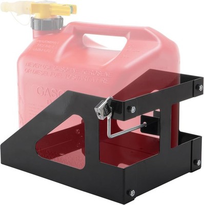 SPARKWHIZ 5 Gallon Trailer Gas Can Holder Rack Compatible with No-Spill Black 
