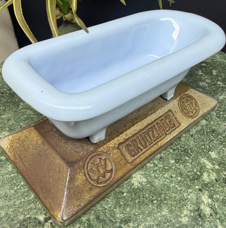 VTG Advertising Salemen’s Sample Grudziadz Herzfeld & Victorius Tub 6” Miniature