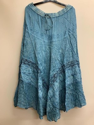Himmelblauer Bohemian Maxirock kostenloser UK-Versand Top-Qualität schneller UK-Versand
