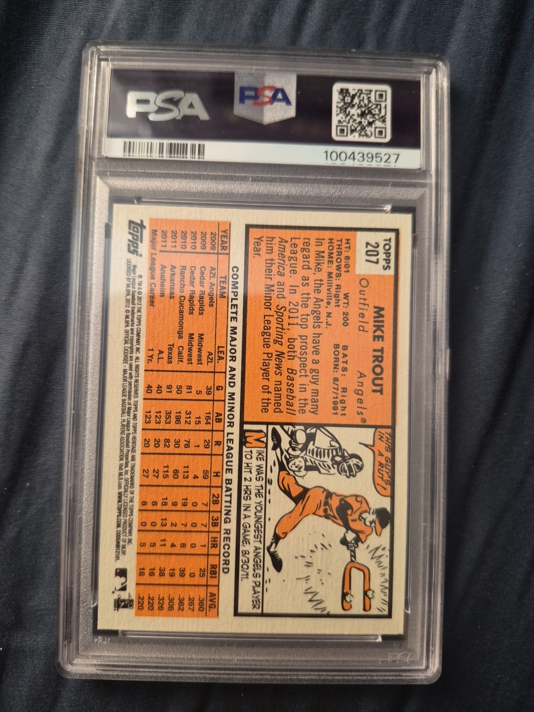 2012 Topps Heritage Mike Trout psa 8.5 #207 🔥 view 2
