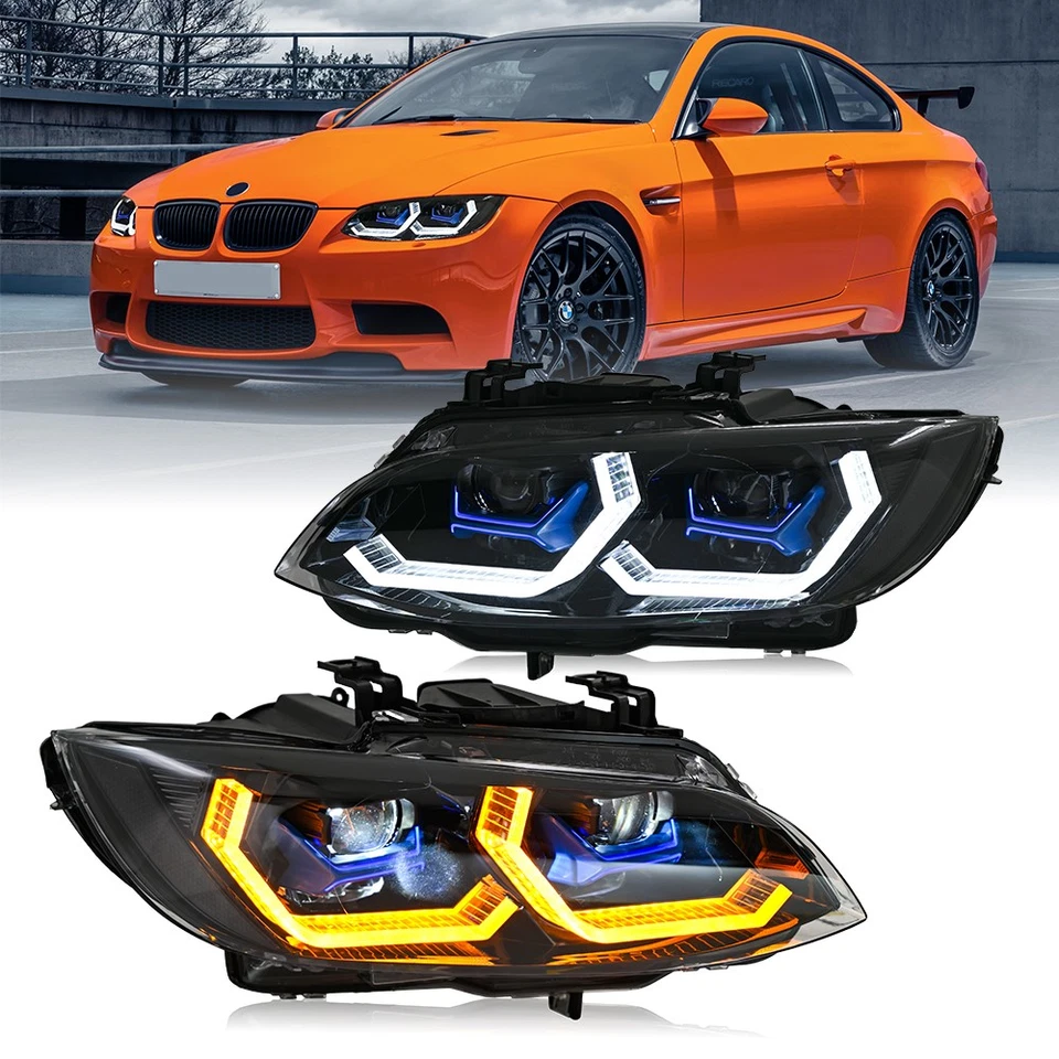Faro LED doble para BMW Serie 3 2007-2010 E92 E93 328i 335i lámparas delanteras DRL Foto 2 de 4