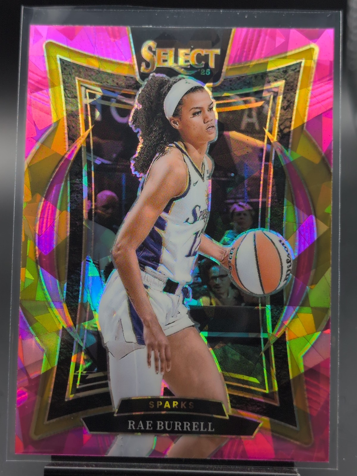 2025 Panini Select WNBA Rae Burrell #46 Pink Flash Prizms Sparks