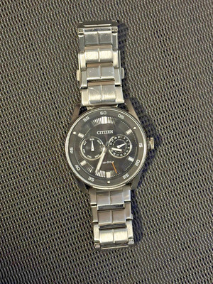 Citizen Eco-Drive 42mm Steel/Black Dial Men's Solar Wristwatch Day-Date