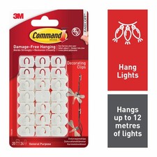 Command™ Decorating Clips White 20 Clips, 24 Mini Strips 0.45 per strip