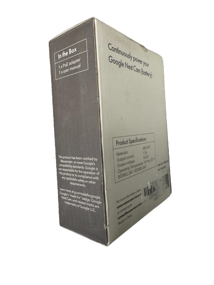 Wasserstein Poe Adapter for Google Nest Cam White (NESTOUT2POEWHTUSA) - Image 2 of 2