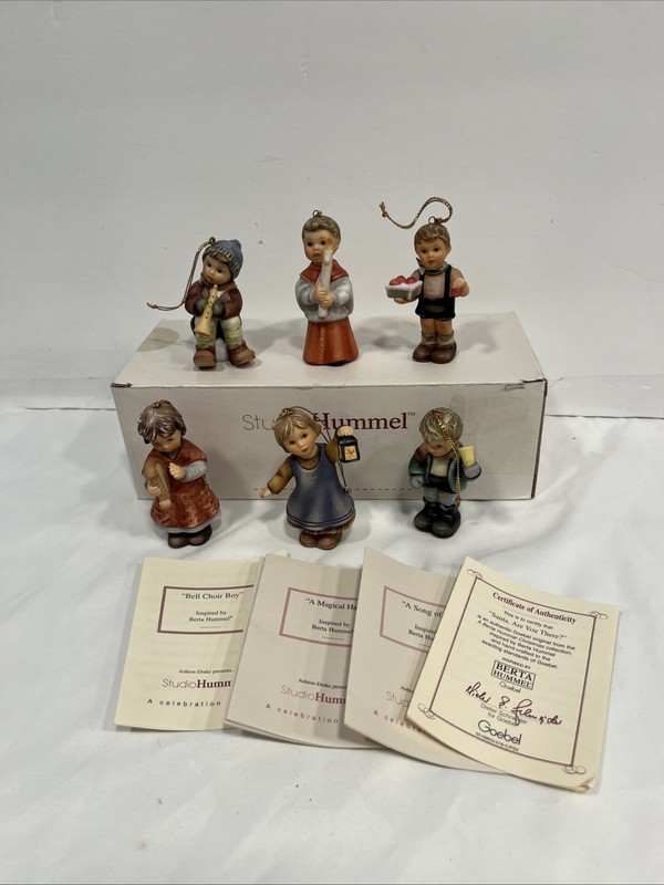 6    Berta Studio Hummel Miniature Ornaments  Set 11 Goebel 2001
