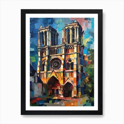 Notre Dame Paris France Henri Matis Framed Wall Art Poster Canvas Print Picture