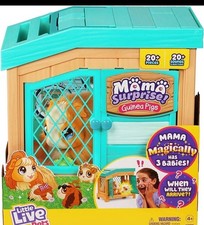 Little Live Pets Mama Surprise Interactive Mama Guinea Pig Hutch  3 Babies New