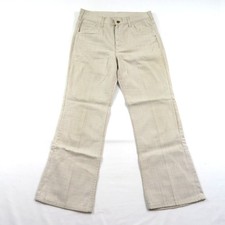 Lee Riders 1970s Boot Cut Flare Pants Beige Tan Striped Measure 31x29 Hippy boho