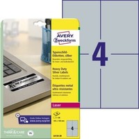 2-20X Avery Zweckform Typenschild-Etiketten, 105 X 148 Mm, Silber Bis 12% Rabatt