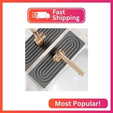eormoe Faucet Mat for Kitchen Sink - Wider Diatomite Fast Drying Stone Sink Tray