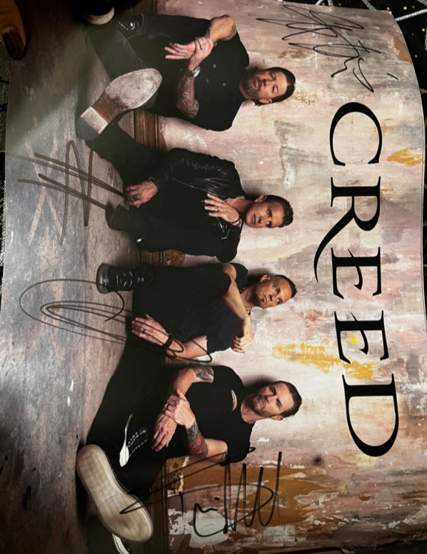 Creed Poster signatures from 2024 concert