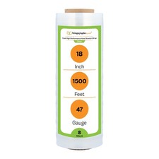 8 Rolls Pallet Wrap Stretch Film Hand Shrink Wrap 18" x 1500 Ft Heavy Duty