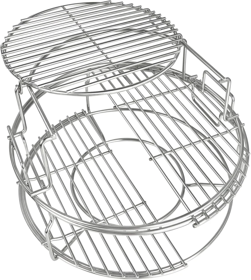 Juego de 5 estantes expansores de acero inoxidable para Big Green Egg Medium Foto 3 de 4