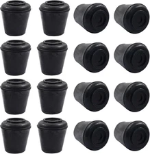 16pcs 1/2 Inch Round Chair Leg Tips Caps, Non-Slip Rubber Chair Leg Floor Protec