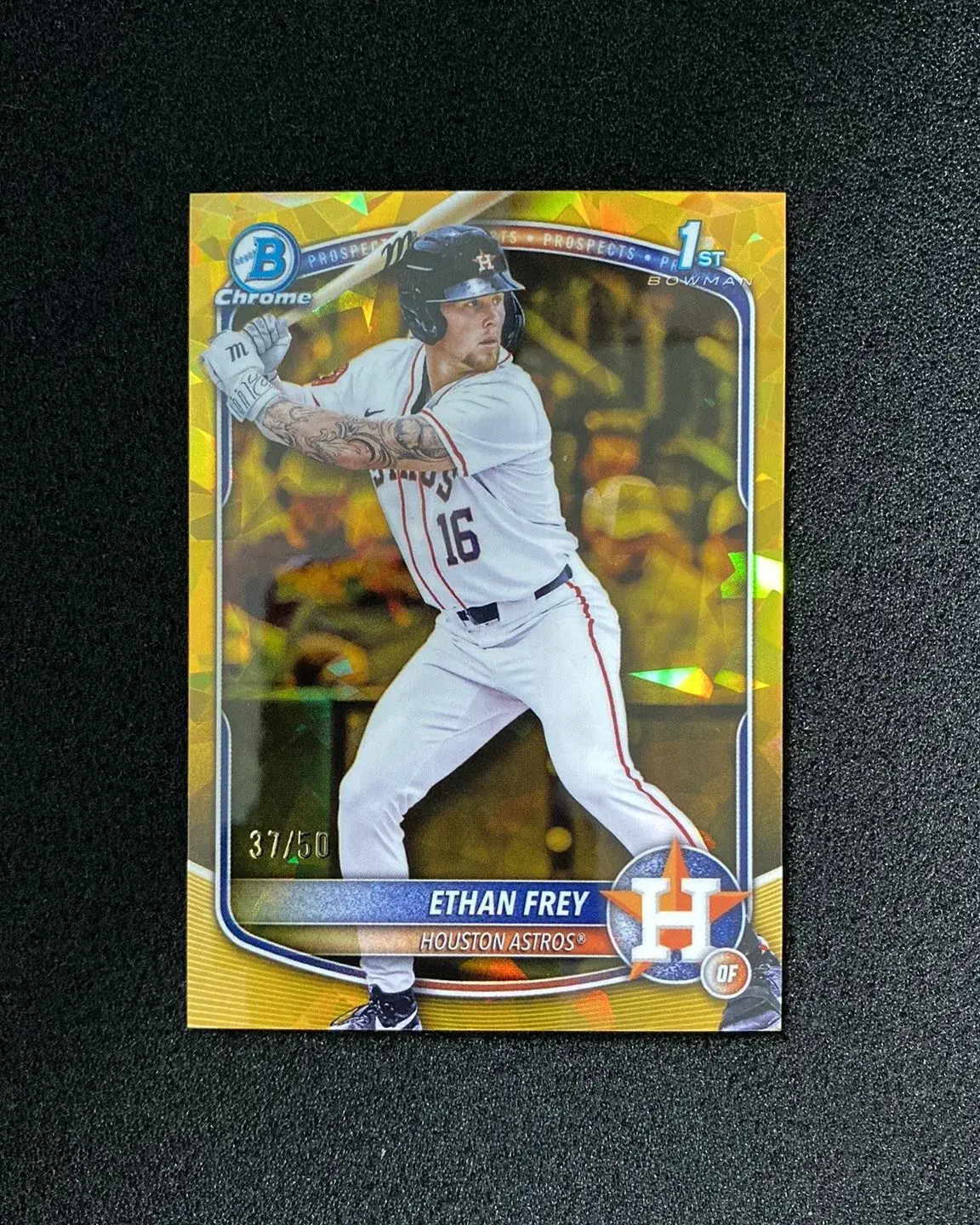2025 Topps Bowman Draft Chrome Sapphire Gold #BDC-67 Ethan Frey 1st 37/50 QI95