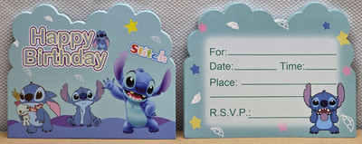 15 Pc Stitch Birthday Party Invitations Party Supplies R.S.V.P.  Invites