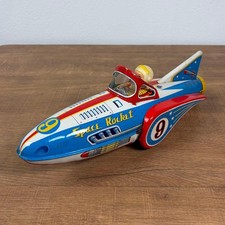 Masudaya Tin Toy Car Space Rocket 9 F/S FEDEX
