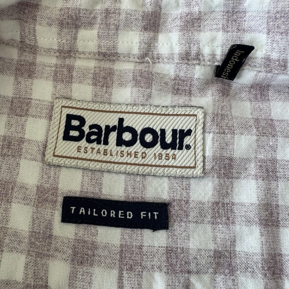 Camisa de manga larga Barbour a medida talla XL a cuadros a cuadros con botones Foto 3 de 4