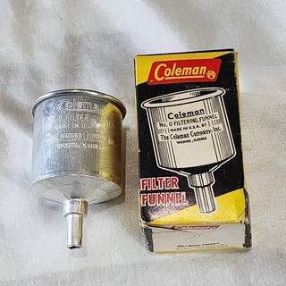 Vintage Coleman No. 0 Small Aluminum Filter Funnel w/ Box