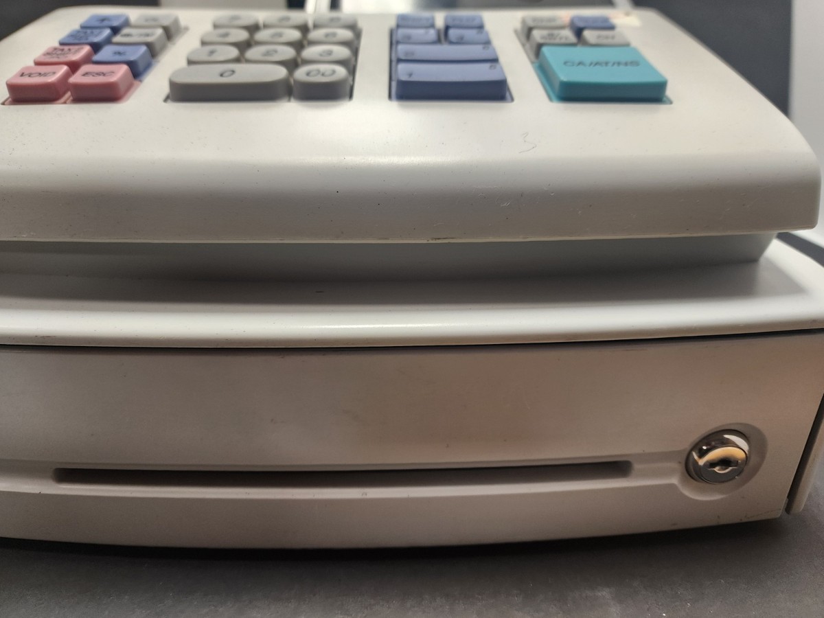 Sharp XE-A102 Electric Cash Register No Keys/Paper Roll Or Manual