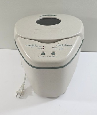 West Bend Just for Dinner Automatic Bread Maker Machine 41077 - Tested