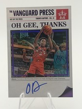 OG Anunoby 2017-18 Panini Vanguard Purple Hot off the Press On-Card Auto #/49