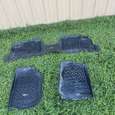 07-18 Wrangler Oem Rubber Front Rear Factory Floor Mats Set 3x Oe Wty