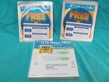 LOT OF 3 AOL CD DISKS 1175 HOURS  FREE GAMES ON ONE