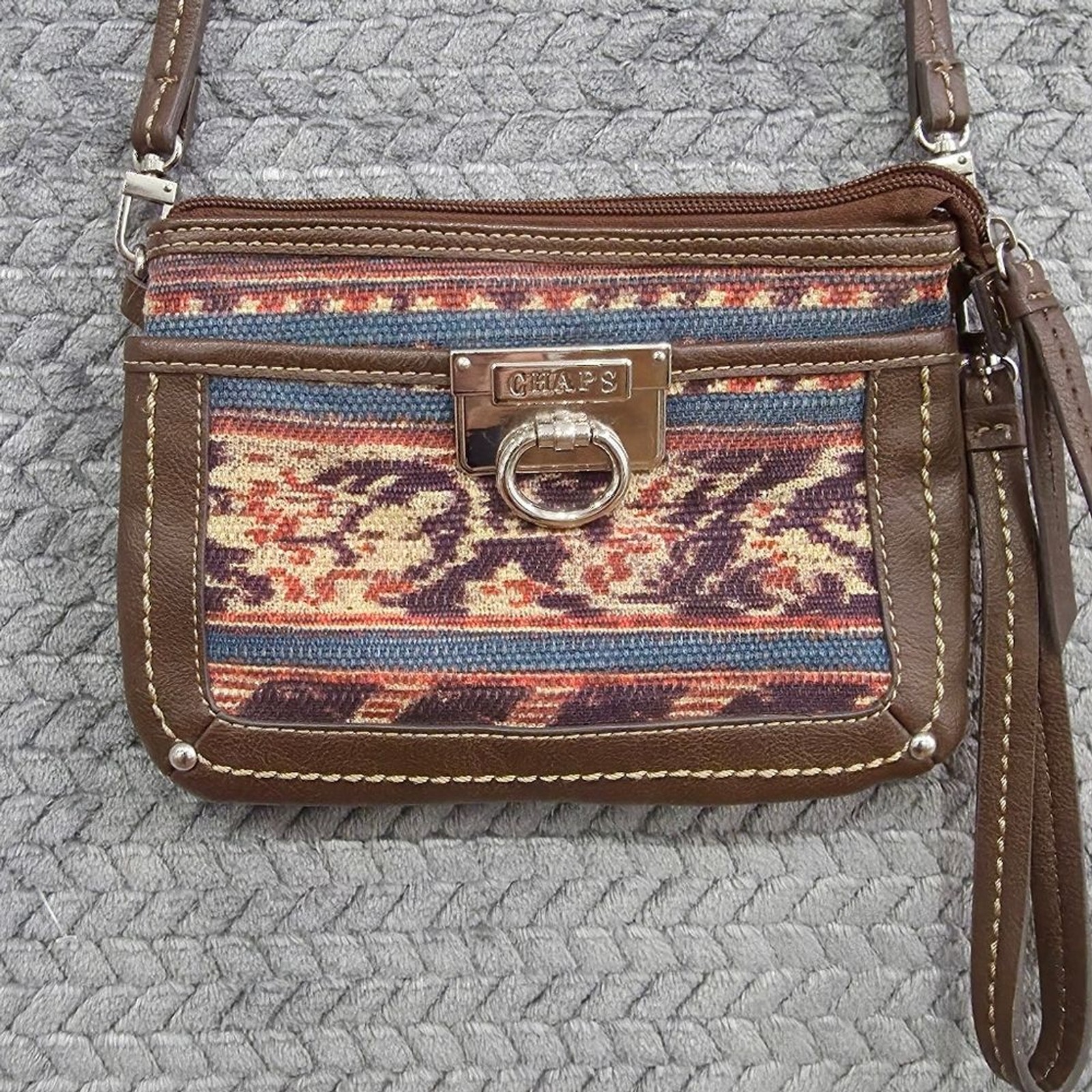 Chaps Multicolor Patterned Satchel - image 4