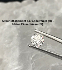 Wertvoller loser natürlicher Altschliff- Diamant von ca. 0,41ct Weiß (H) - SI