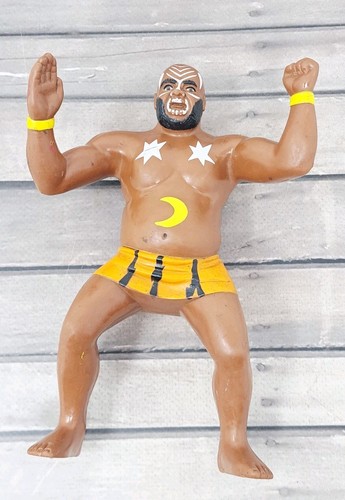WWF KAMALA 8 Action Figure LJN 1987 Rubber WWE Wre...