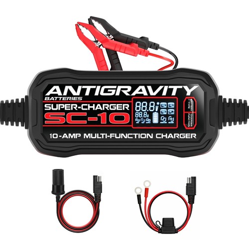 Antigravity SC-10 Smart Battery Charger Maintainer 6V/12V Lithium Lead Acid 10A