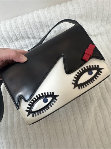 Lulu Guinness Doll Face Bag Crossbody Handbag With Original Dust Cover - Picture 19 of 24