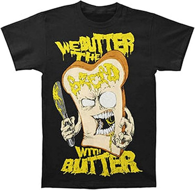 We Butter The Bread with Butter Men's Shirt S-5XL Cotton Black DT1145