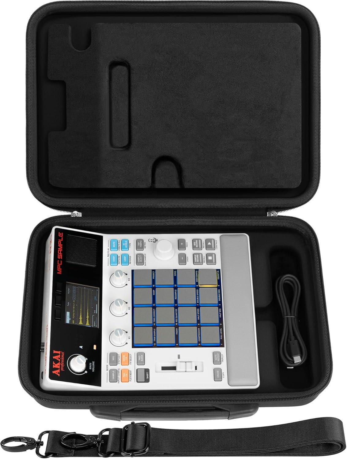Étui rigide Geekria voyage pour Akai Professional MPC, sacoche de transport studio nomade
