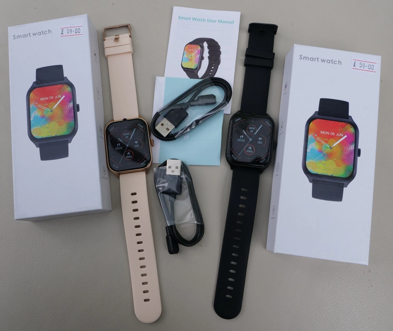 2 x C-Max P58 Smart Watches. New Priced at £118