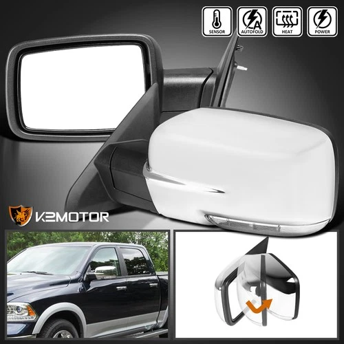 Fits 2013-2019 Ram 1500 Chrome Power Fold Heated Mirrors+Temp Sensor+LED Signal