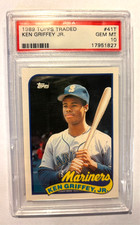 1989 Topps Traded Ken Griffey Jr PSA 10 #41T Rookie Card RC. rookie card picture
