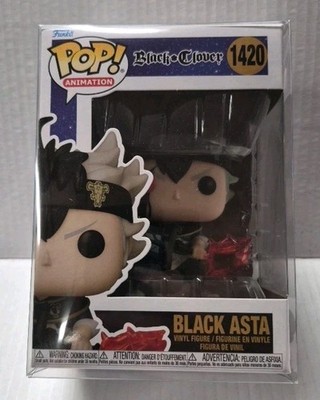 Funko Pop! Animation: Black Clover Black Asta Vinyl Figure #1420 W/ PROTECTOR 