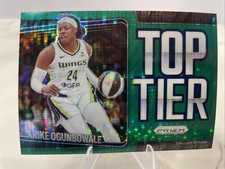 2025 WNBA Prizm ARIKE OGUNBOWALE Green Pulsar 14/25 Top Tier SSP Wings Card# 13