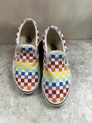 checkered vans multicolor